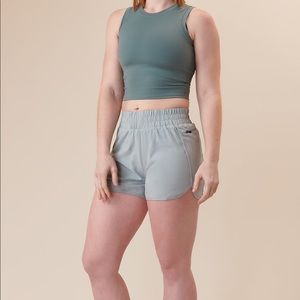 Paragon High Rise Track Short Gray - Medium